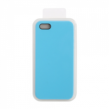 Силиконовый чехол для iPhone 5, 5S, 5SE "Silicone Case" (небесно-голубой, блистер) 16