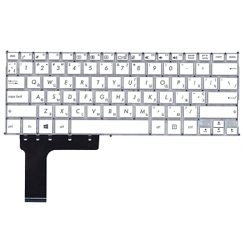 Клавиатура для ноутбука Asus E202, E202M, E202MA, E202S, E202SA, TP201SA белая, без рамки