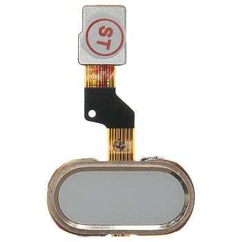 Кнопка HOME для телефона Meizu M3S в сборе (белая) кант серебро