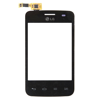 Сенсорное стекло (тачскрин) для LG Optimus L3 II Dual E435, черный