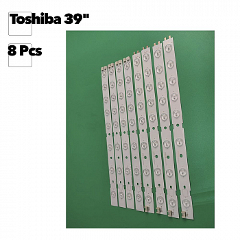 Светодиодная подсветка для телевизоров Toshiba 39" 8 LED SVT390A07-REV0.6 TYPE 19 (комплект 8 шт.)