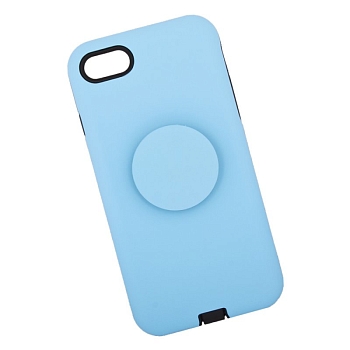 Защитная крышка "LP" для Apple iPhone 7, 8 "PopSocket Case", голубая (коробка)