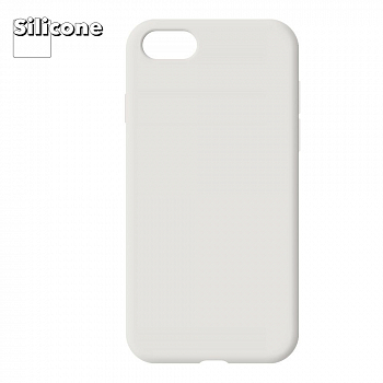 Силиконовый чехол для iPhone SE 2, 8, 7 "Silicone Case" (белый, коробка) 9