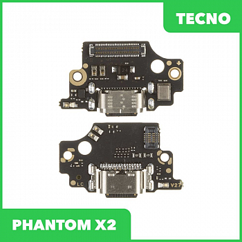 Системный разъем (разъем зарядки) для Tecno PHANTOM X2, микрофон