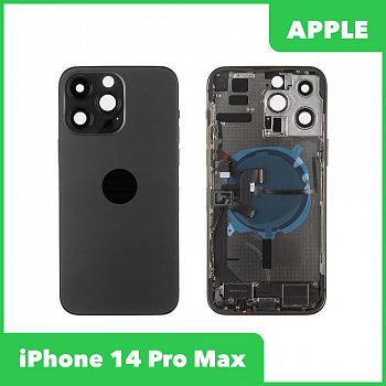 Корпус для Apple iPhone 14 Pro Max в сборе со шлейфами (черный) оригинал