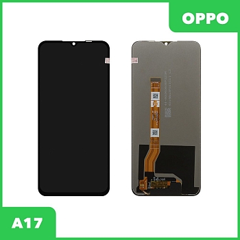LCD дисплей для Oppo A17 (CPH 2477) в сборе с тачскрином, 100% оригинал (черный)