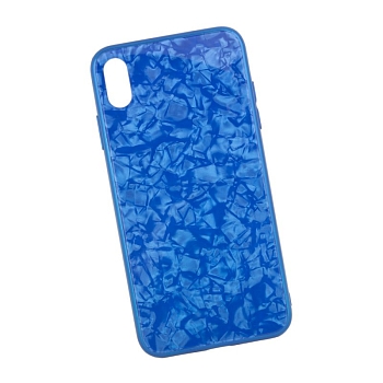 Чехол для Apple iPhone XS Max Proda Glass Case стеклянный, синий