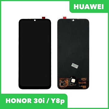 LCD дисплей для Huawei Honor 30i, Y8p (LRA-LX1, AQM-LX1) в сборе с тачскрином, черный (оригинал)