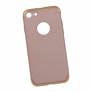 Защитная крышка для Apple iPhone 8, 7, розовое золото с золотой вставкой