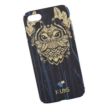 Защитная крышка для Apple iPhone 8, 7 "KUtiS" Animals OK-2 Сова (синяя)