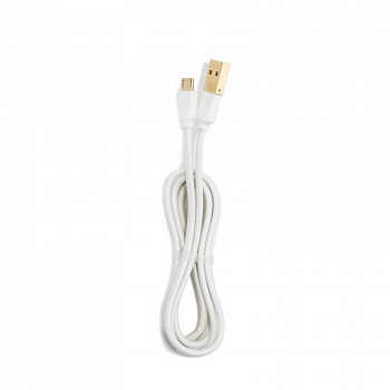 USB кабель REMAX RC-041m Radiance MicroUSB, круглый, пластиковые разьемы, 1м, TPE (белый)