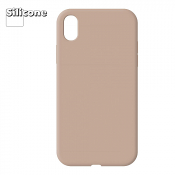 Силиконовый чехол для iPhone Xr "Silicone Case" (пыльно-розовый, блистер) 19
