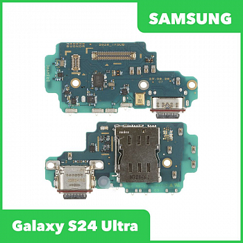 Системный разъем (разъем зарядки) для Samsung Galaxy S24 Ultra SM-S928, микрофон