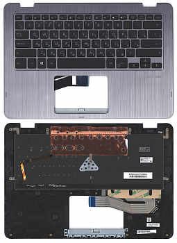 Клавиатура для ноутбука Asus TP410UA серая, Топкейс