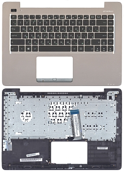 Клавиатура для ноутбука Asus X456 топкейс бронза
