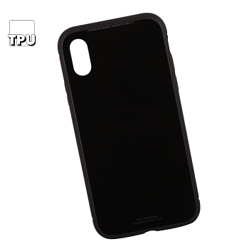 Чехол для Apple iPhone X WK-Magneto Glass Phone Case пластик, металл, черный