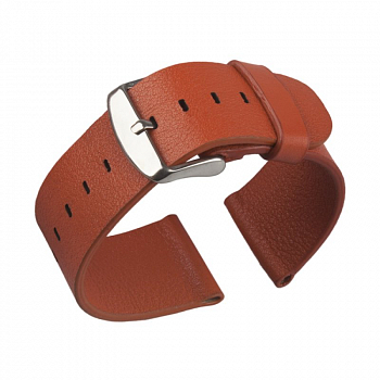 Ремешок для Apple Watch 42 мм/44 мм кожаный без крепежа (оранжевый/коробка)