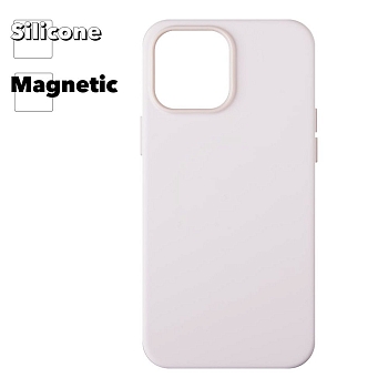 Силиконовый чехол для iPhone 13 Pro Max "Silicone Case" with MagSafe (Chalk Pink)