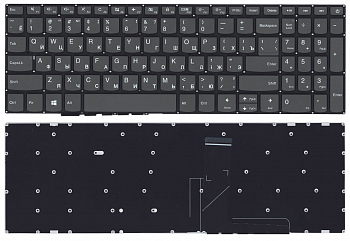 Клавиатура для ноутбука Lenovo IdeaPad 320-15ABR, 320-15IAP, 320-15AST, 320-15IKB, 330-17ICH, 720S, 720S-15, серая