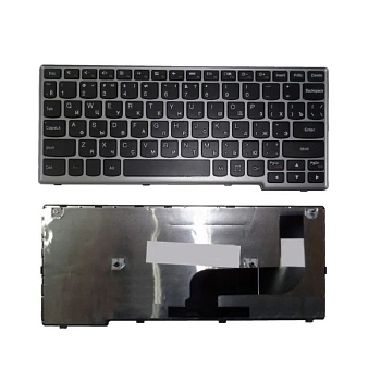 Клавиатура для ноутбука Lenovo IdeaPad Yoga 11S, черная, рамка серебряная