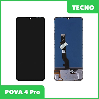 LCD дисплей для Tecno POVA 4 Pro в сборе с тачскрином (черный)