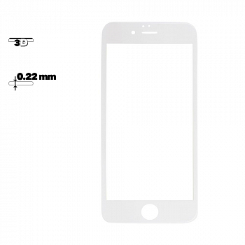 Защитное стекло Remax Four Beasts Tempered Glass для телефона Apple iPhone 6, 6S с рамкой, белое