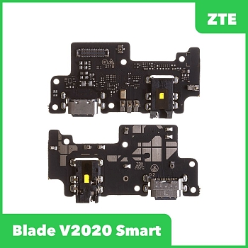 Разъем зарядки для телефона ZTE Blade V2020 Smart с разъемом гарнитуры и микрофоном