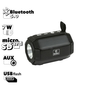 Bluetooth колонка Earldom ET-A16 фонарь BT5.0 MicroSD/USB, черный