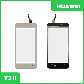 Сенсорное стекло (тачскрин) для Huawei Y3 II (LUA-U22), золотой