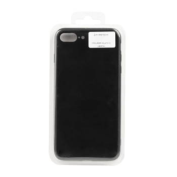 Защитная крышка для Apple iPhone 8 Plus, 7 Plus глянцевая защита от царапин, черная (блистер)