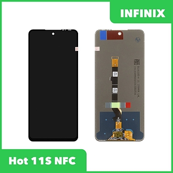 LCD дисплей для Infinix Hot 11S NFC в сборе с тачскрином, 100% оригинал (черный)