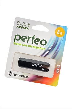 USB Flash накопитель Perfeo PF-C05B008 USB 8GB, черный