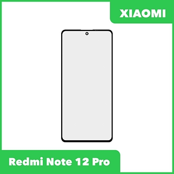 Стекло + OCA пленка для переклейки Xiaomi Redmi Note 12 Pro (черный)