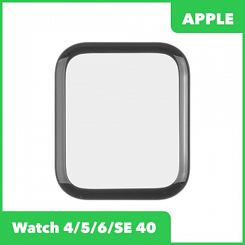G+OCA PRO стекло для Apple Watch 4, 5, 6, SE 40мм (черный)