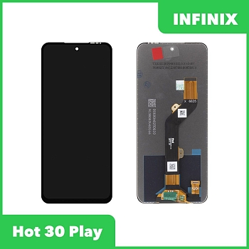 Дисплей (экран в сборе) для телефона Infinix Hot 30 play (черный)