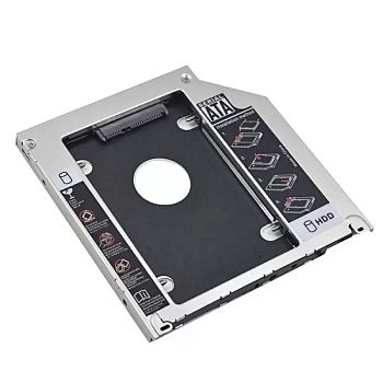 Адаптер (AD61) для HDD/SSD дисков 2.5`` в отсек привода 9, 5мм, серебро (Vixion)