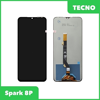 Дисплей (экран в сборе) для телефона Tecno Spark 8P, черный