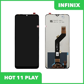 LCD дисплей для Infinix Hot 11 Play в сборе с тачскрином, Premium Quality, черный