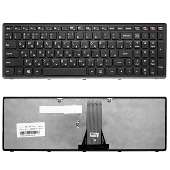 Клавиатура для ноутбука Lenovo IdeaPad Flex 15, G500S, G505S, S500, S510, Z510, черная, рамка черная
