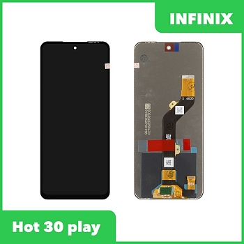 Дисплей (экран в сборе) для телефона Infinix Hot 30 play, 100% оригинал (черный)