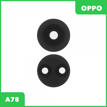 Стекло задней камеры для Oppo A78 (черный)