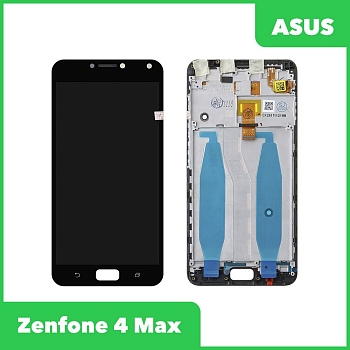 LCD дисплей для Asus Zenfone 4 Max (ZC554KL) в сборе с тачскрином в рамке (черный) Premium Qiality
