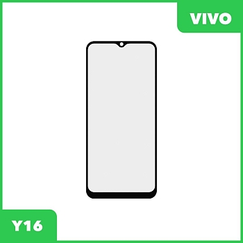 Стекло + OCA пленка для переклейки Vivo Y16 (черный)