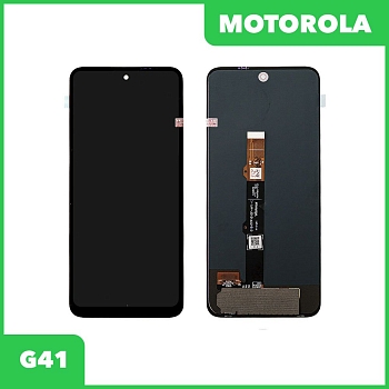 LCD дисплей для Motorola G41 в сборе с тачскрином, Premium Quality, черный
