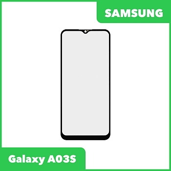 Стекло для переклейки дисплея Samsung Galaxy A03s (A037F), черный
