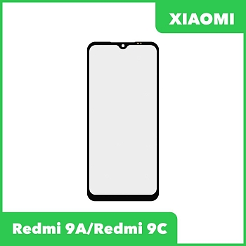 Стекло для переклейки дисплея Xiaomi Redmi 9A, Redmi 9C, черный