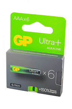 Батарейка GP Ultra Plus GP24AUPA21-2CRB6 G-TECH LR03 BL6