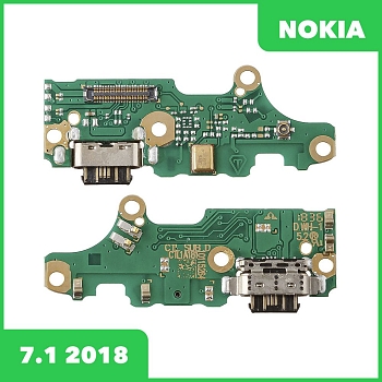 Системный разъем (разъем зарядки) для Nokia 7.1 (2018) c микрофоном