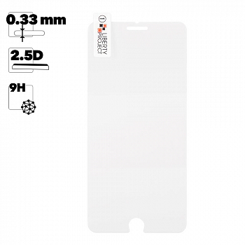 Защитное стекло "LP" для телефона Apple iPhone 8, 7 Plus Tempered Glass 2.5D, 0.33 мм, 9H (ударопрочное)