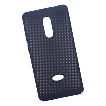 Защитная крышка для Xiaomi Redmi Note 4"LP" Сетка Soft Touch, темно-синий (европакет)
